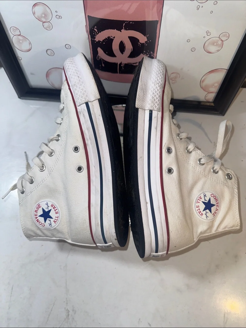 Converse Chuck Taylor All Star High-Top Platform Sneakers - Kids Size 5.5